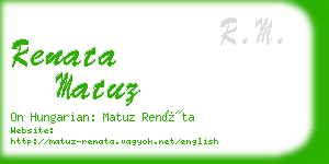 renata matuz business card